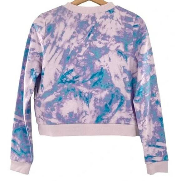BP. Tie Dye Embroidered Happiness Sweatshirt Top Sz 2X/XXL Purple/Blue NWT - Picture 2 of 8